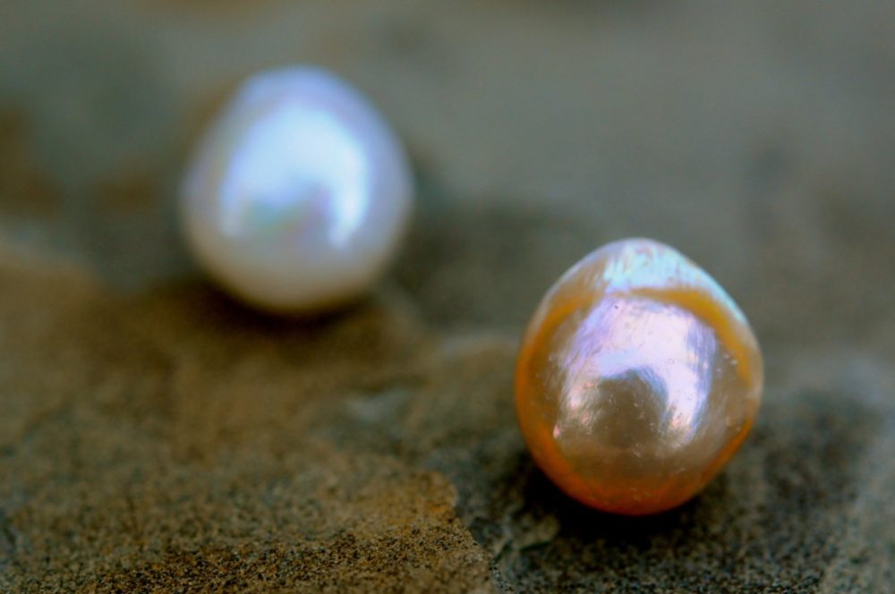 freshwater blister pearl stud earrings, unique silver/gold yinyang pearl earring studs, sterling silver posts and deluxe jumbo backs
