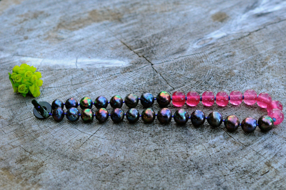 Mixed media necklace