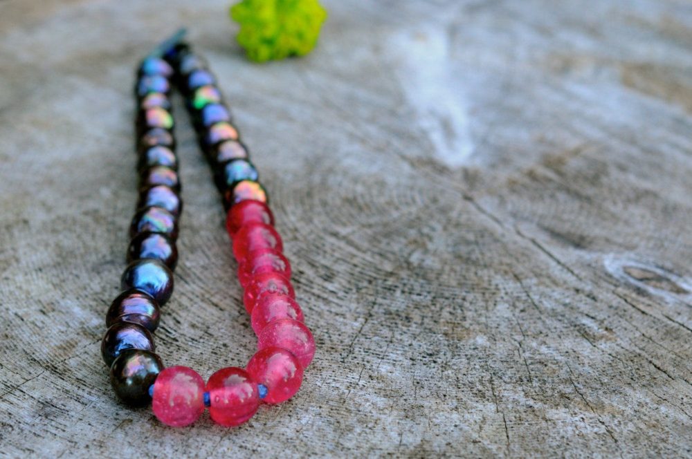 Mixed media necklace